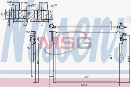 Радіатор кондиціонера NISSENS 940677