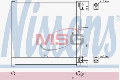 Радіатор кондиціонера NISSENS 940704