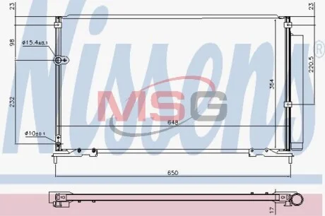 Радіатор кондиціонера NISSENS 940707
