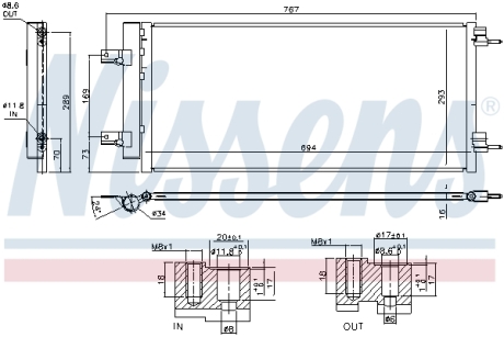 Радиатор кондиционера NISSENS 940734