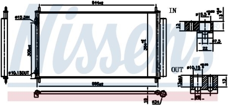 Радіатор кондиціонера NISSENS 940845 (фото 1)