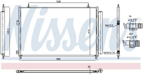 Радіатор кондиціонера NISSENS 940961