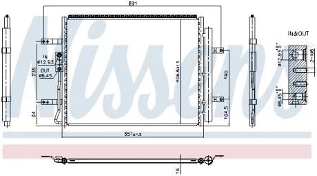 Радіатор кондиціонера NISSENS 940985
