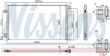 Радіатор кондиціонера NISSENS 941014