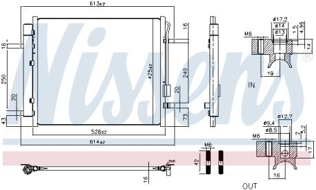 Радіатор кондиціонера NISSENS 941028