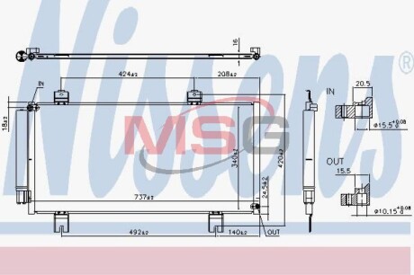 Радіатор кондиціонера NISSENS 941039