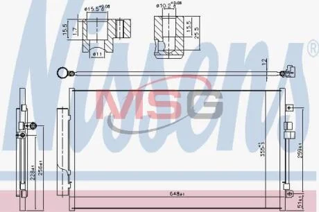 Радіатор кондиціонера NISSENS 941064