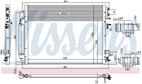 Радіатор кондиціонера NISSENS 941084