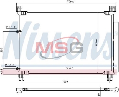 Радіатор кондиціонера NISSENS 941147