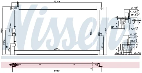 Радиатор кондиционера NISSENS 94718