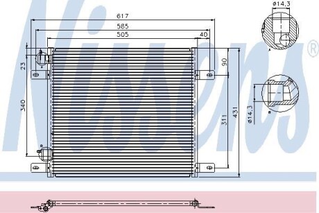 Радиатор кондиционера NISSENS 94800