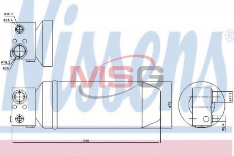 Осушитель, кондиционер NISSENS 95113