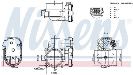 Дросельний вузол FORD USA RANGER 11- NISSENS 955007