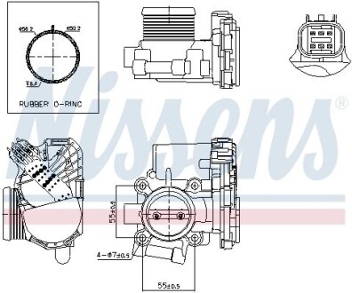 Дросельний вузол OPEL MERIVA 10- NISSENS 955009