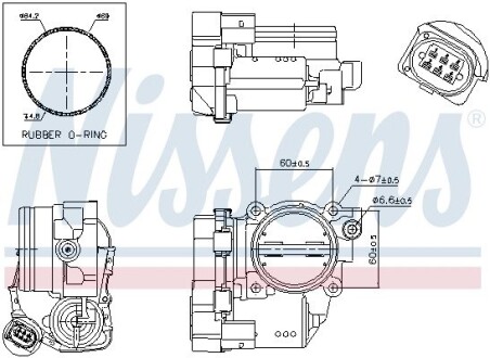 Корпус дросельної заслінки NISSENS 955032