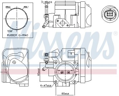 Корпус дросельної заслінки NISSENS 955043