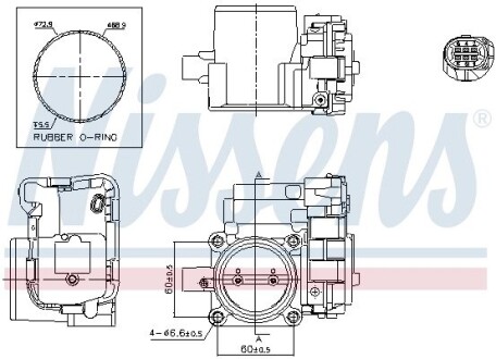 Корпус дросельної заслінки NISSENS 955054