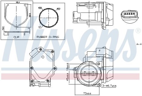 Дросельний вузол VW GOLF 04- NISSENS 955055