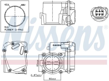 Корпус дросельної заслінки NISSENS 955058