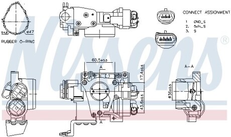 Корпус дросельної заслінки NISSENS 955074