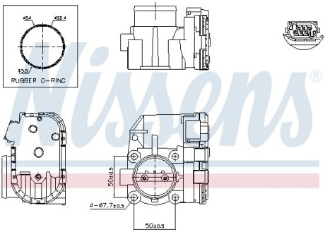 Корпус дросельної заслінки NISSENS 955075