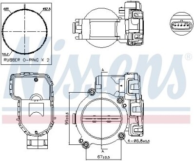 Корпус дросельної заслінки NISSENS 955076