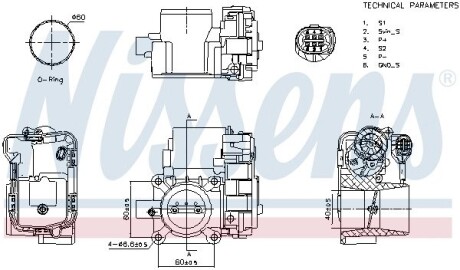 Корпус дросельної заслінки NISSENS 955090