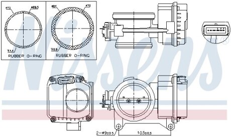 Корпус дросельної заслінки NISSENS 955096