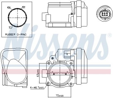 Корпус дросельної заслінки NISSENS 955113