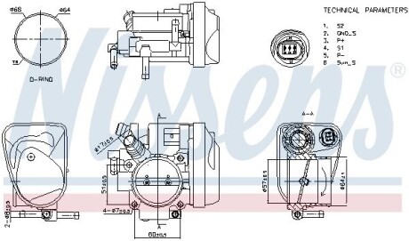 Корпус дросельної заслінки NISSENS 955115