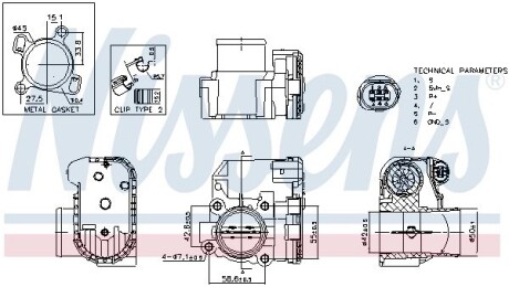 Корпус дросельної заслінки NISSENS 955191