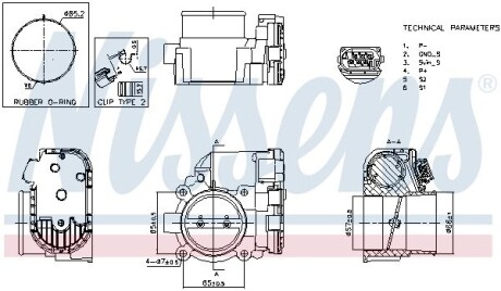 Корпус дросельної заслінки NISSENS 955193