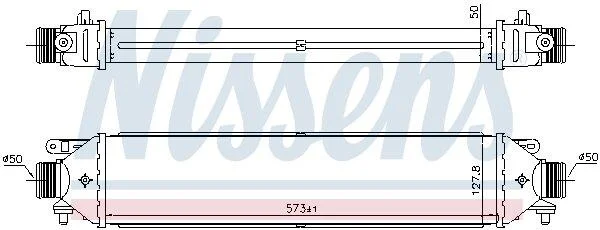 FIAT Інтеркулер Bravo II, Doblo, Punto, Grande Punto, Opel Combo Tour 1.3d/2.0 NISSENS 961464 (фото 1)