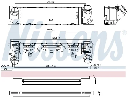 Інтеркулер BMW 1/2/3 SERIES (2010 (вир-во Nissens) NISSENS 96552