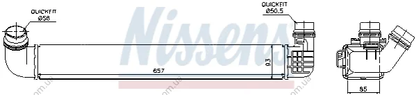 Інтеркулер RENAULT FLUENCE (08-) 1.5 dCi (вир-во Nissens) NISSENS 96569 (фото 1)
