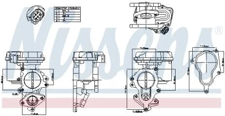 Клапан EGR NISSENS 98156