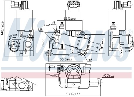 Клапан EGR NISSENS 98204