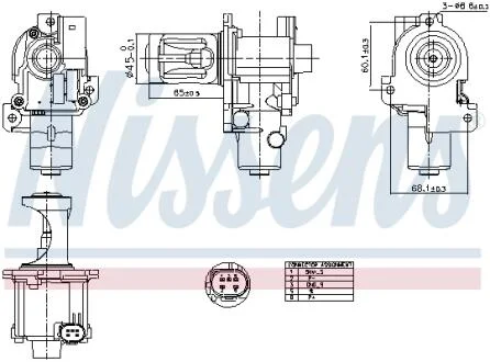 Клапан EGR NISSENS 98216