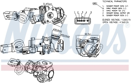 Клапан EGR NISSENS 98244