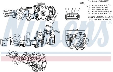 Клапан EGR NISSENS 98245