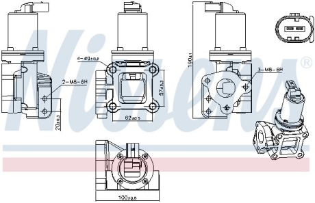 Клапан EGR NISSENS 98309