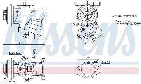 Клапан EGR NISSENS 98476