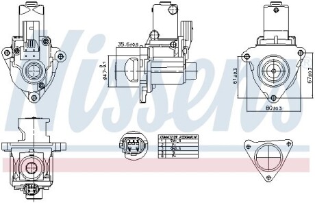 Клапан EGR NISSENS 98510