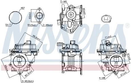 Клапан EGR NISSENS 98521