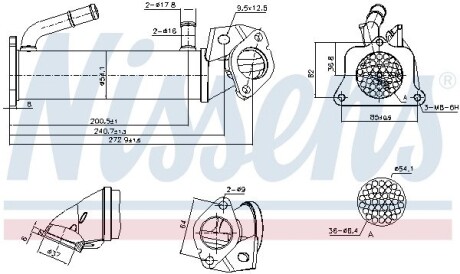 Радиатор отработавших газов NISSENS 989322