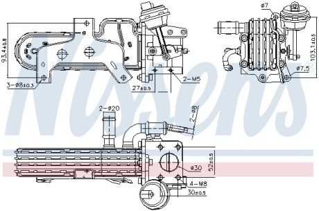 Радіатор відпрацьованих газів NISSENS 989420