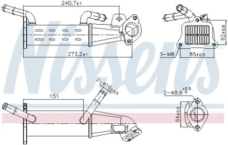Рециркуляція відпрацьов. газів NISSENS 989451