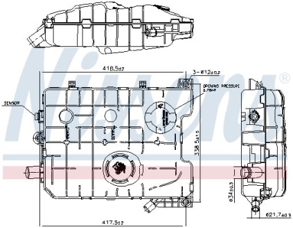 Компенсаційний бак, охолоджуюча рідина NISSENS 996058