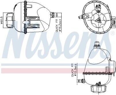 Розширювальний бак охолодження NISSENS 996317