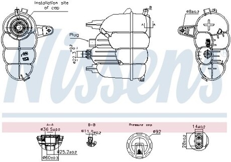 Розширювальний бак охолодження NISSENS 996323